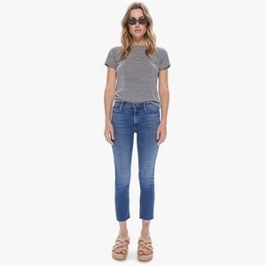 Mother Jeans The Mid Rise Dazzler Crop Fray